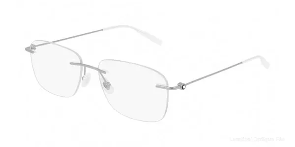 Lunettes de vue Montblanc MB0075O 003 56 - Silver - نظارات طبية Lamtioui Fès فاس المغرب