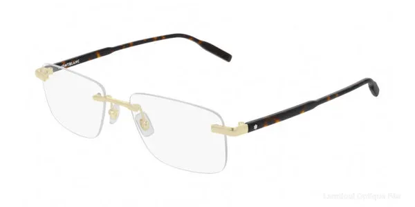 Lunettes de vue Montblanc MB0088O 003 56 - Gold/Havana authentique Montblanc - Lunettes de vue Fès Lamtioui Optique