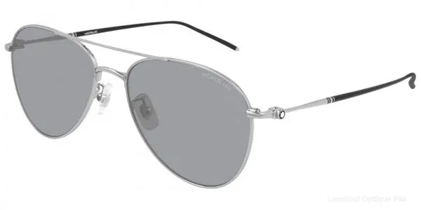 Lunettes de soleil Montblanc MB0128S 002 58 - Silver - نضاضر شمس Montblanc Lamtioui Optique فاس