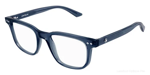 Lunettes de vue Montblanc MB0256O 007 53 - Blue authentique Montblanc - Lunettes de vue Fès Lamtioui Optique