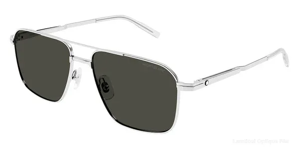 Lunettes de soleil Montblanc MB0278S 001 56 - Silver Lunettes de soleil - Opticien-optométriste Lamtioui Fès Maroc