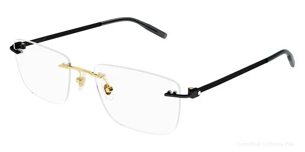 Lunettes de vue Montblanc MB0281O 011 58 - Gold/Black - Lamtioui Optique Fès