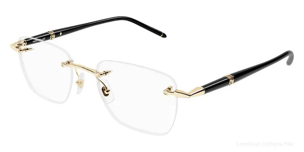 Lunettes de vue Montblanc MB0346O 001 53 - Gold/Black - Lamtioui Optique Fès