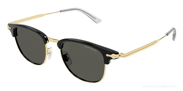 Lunettes de soleil Montblanc MB0364S 001 49 - Black/Gold نضاضر شمس Montblanc - Opticien-optométriste فاس