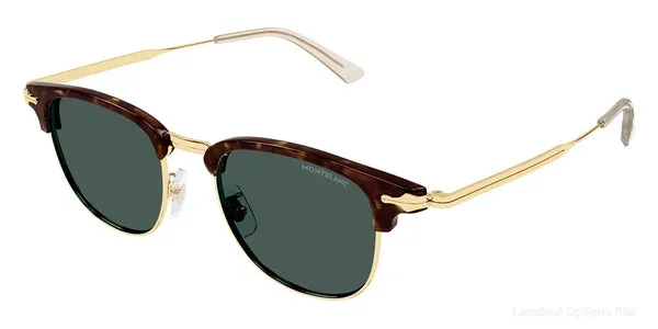 Lunettes de soleil Montblanc MB0364S 002 49 - Havana/Gold - Montblanc نظارات شمسية فاس Lamtioui