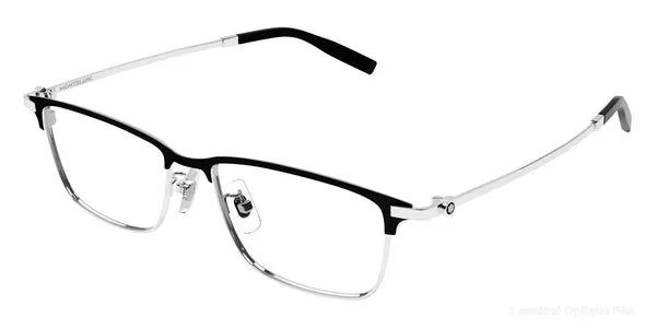 Lunettes de vue Montblanc MB0374OA 001 54 - Black/Silver - نظارات طبية Lamtioui Fès فاس المغرب