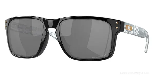 Lunettes de soleil Oakley HOLBROOK - OO9102 9102Y7 55 - Black/Matte Clear Introspect Print authentique Oakley - Lunettes de soleil Fès Lamtioui Optique