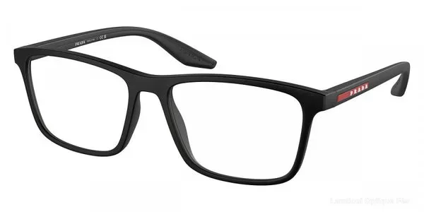 Lunettes de vue Prada Linea Rossa PS 01QV DG01O1 56 - Black Rubber/Matte Black - Lamtioui Optique Fès