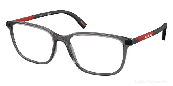 Lunettes de vue Prada Linea Rossa PS 02RV 01D1O1 - Transparent Anthracite/Red Black Rubber authentique Prada Linea Rossa - Lunettes de vue Fès Lamtioui Optique