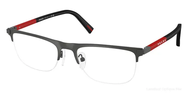 Lunettes de vue Prada Linea Rossa PS 50RV 06P1O1 55 - Gray Rubber/Matte Black - نظارات طبية Lamtioui Fès فاس المغرب