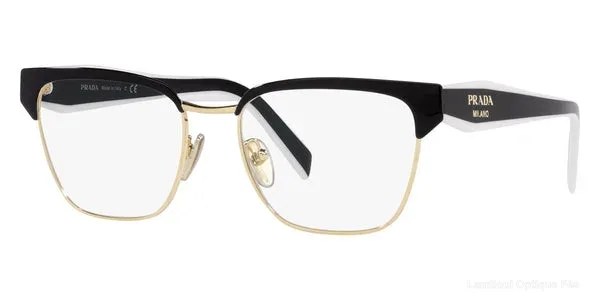 Lunettes de vue Prada PR 65YV 18A1O1 53 - Black/Pale Gold - نضارات طبية Prada Lamtioui Optique فاس