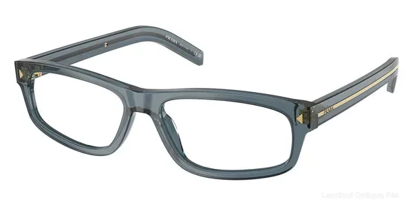 Lunettes de vue Prada PR B02V 17T1O1 57 - Pale Gold Plated/Transparent Ocean/Silver - نظارات طبية Lamtioui Fès فاس المغرب