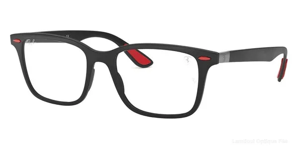 Lunettes de vue Ray-Ban SCUDERIA FERRARI - RX7144M F602 53 - Matte Black authentique Ray-Ban - Lunettes de vue Fès Lamtioui Optique