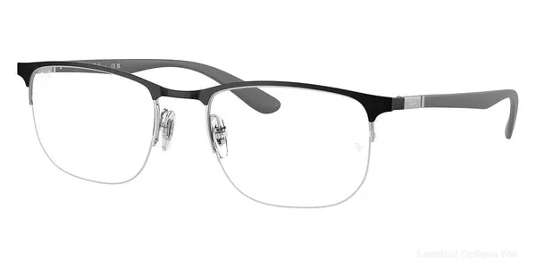 Lunettes de vue Ray-Ban RX6513 3163 53 - Black on Silver/Sand Gray - نظارات طبية Lamtioui Fès فاس المغرب