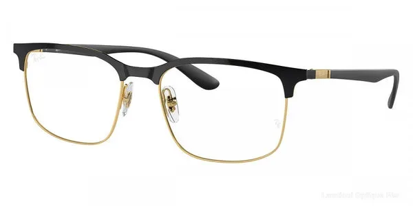 Lunettes de vue Ray-Ban RX6518 2890 57 - Black on Gold/Sand Gray نضارات طبية Ray-Ban - Opticien-optométriste فاس