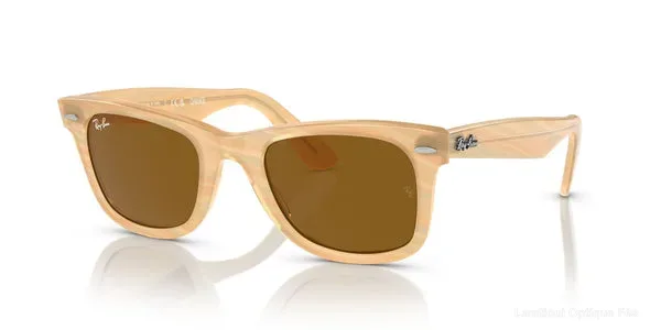 Lunettes de soleil Ray-Ban WAYFARER - RB2140 Photo Striped Brown - نظارات شمسية Lamtioui Fès فاس المغرب