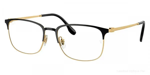 Lunettes de vue Ray-Ban RX6494 2991 Black on Gold - Lamtioui Optique Fès