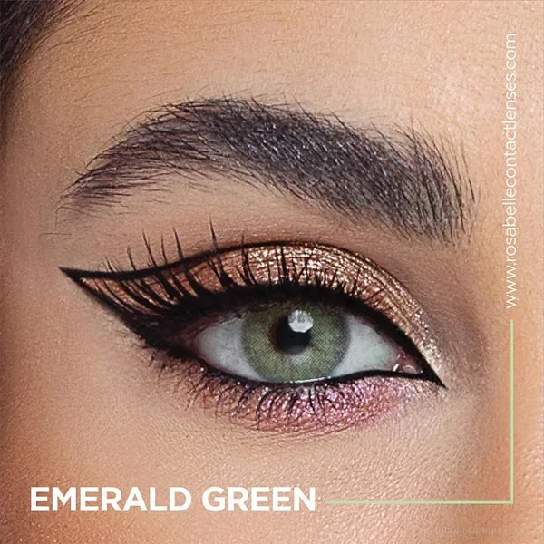 Lentilles de couleur Rosa Belle Colored Lenses (EMERALD GREEN) - Monthly - Pack of 2 - Rosa Belle عدسات ملونة فاس Lamtioui