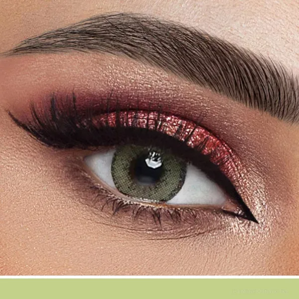 Lentilles de couleur Rosa Belle Colored Lenses (OLIVE BLOOM) - Monthly - Pack of 2 - Lamtioui Optique Fès