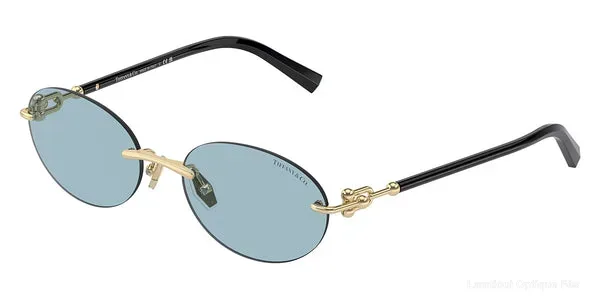 Lunettes de soleil Tiffany TF3104D 602180 56 - Pale Gold/Black - Tiffany نظارات شمسية فاس Lamtioui