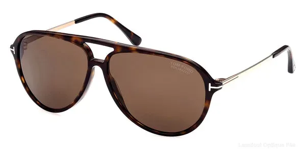 Lunettes de soleil Tom Ford SAMSON - FT0909 52H 62 - Shiny Classic Dark Havana with Shiny Rose Gold Lunettes de soleil - Opticien-optométriste Lamtioui Fès Maroc
