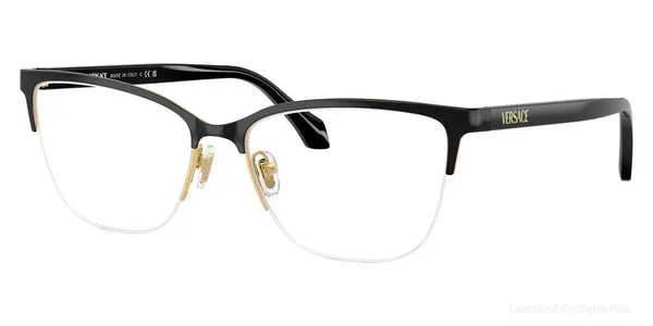 Lunettes de vue Versace VE1304 1433 54 - Gold Black - Versace نظارات طبية فاس Lamtioui
