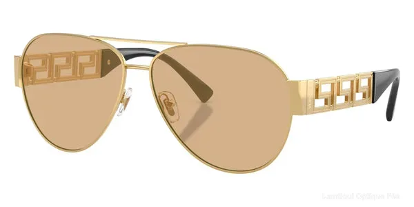 Lunettes de soleil Versace VE2289 1002D8 61 - Gold authentique Versace - Lunettes de soleil Fès Lamtioui Optique