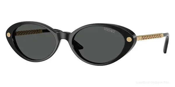 Lunettes de soleil Versace TUBULAR GRECA OVAL VE4469 GB1/87 54 - Black نضاضر شمس Versace - Opticien-optométriste فاس